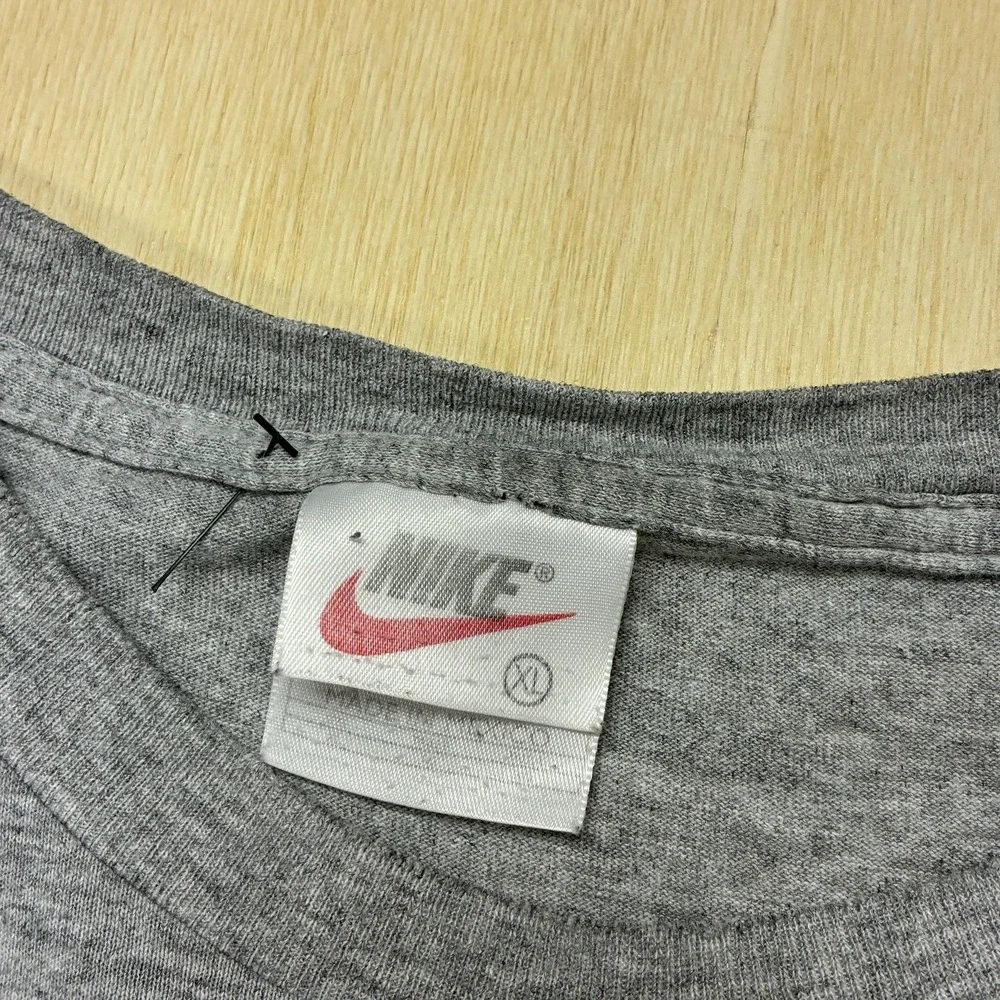 Vintage 90s Nike Air Shirt Mens XL Gray Embroidered Chest Patch Tee T-Shirt